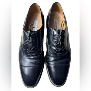 JOHNSTON & MURPHY CAPTOE BLACK MEN'S DRESS SHOES Size 13 E/C